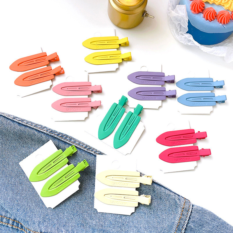 Hot Selling Color Seamless Side Hair Clip Girl's Duck Bill One Word Bangs Side Clip High Sense Hair Clip