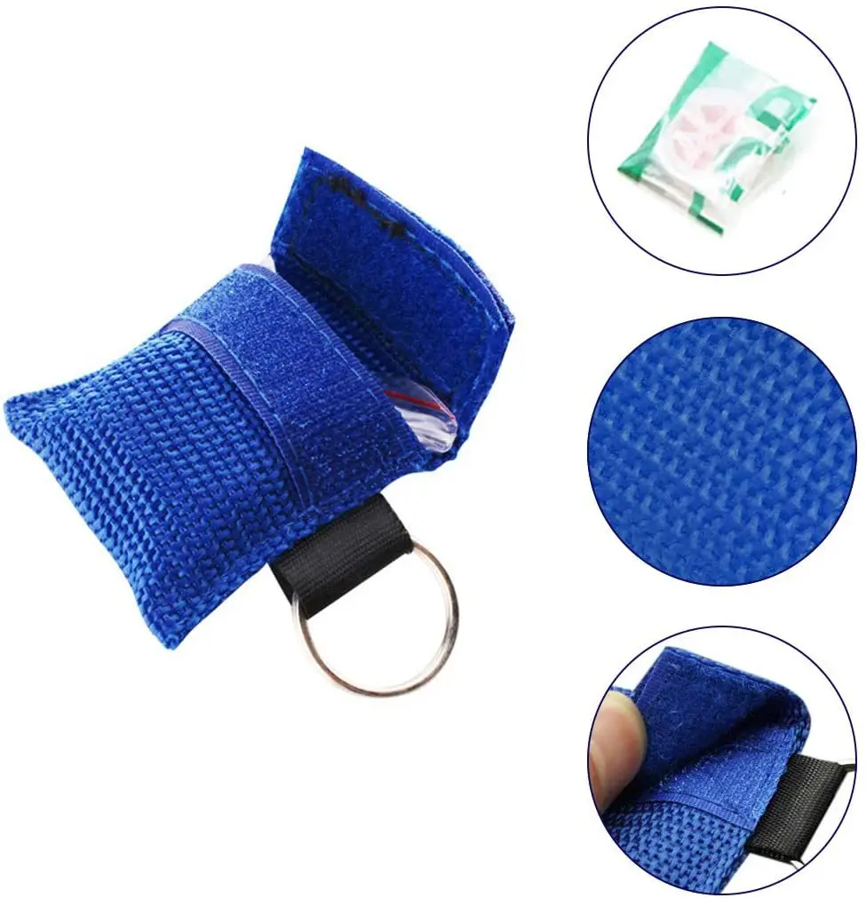 Wholesale Disposable Mini CPR Life Key/CPR Face Shield/Custom CPR Masks Keychains One Way Valve