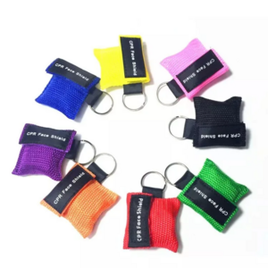 Wholesale Disposable Mini CPR Life Key/CPR Face Shield/Custom CPR Masks Keychains One Way Valve