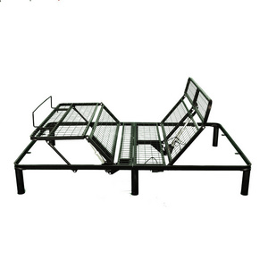 Home modern furniture steel adjustable folding bed base head and neck lift function