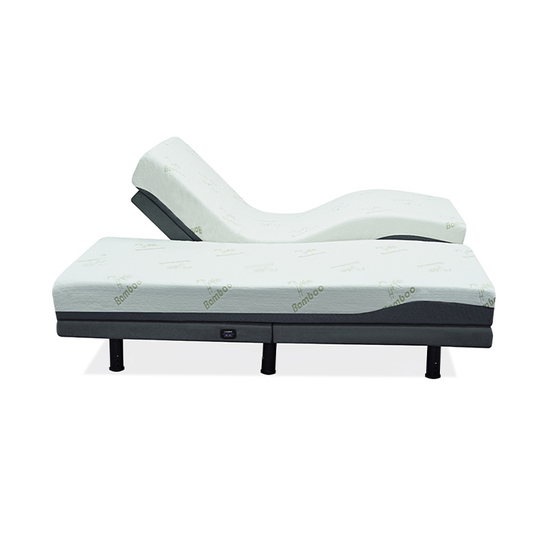 Wireless fully adjustable bed  German brand electric bed  factory OEM ODM electric bedbase Okin motor massage with dual motor