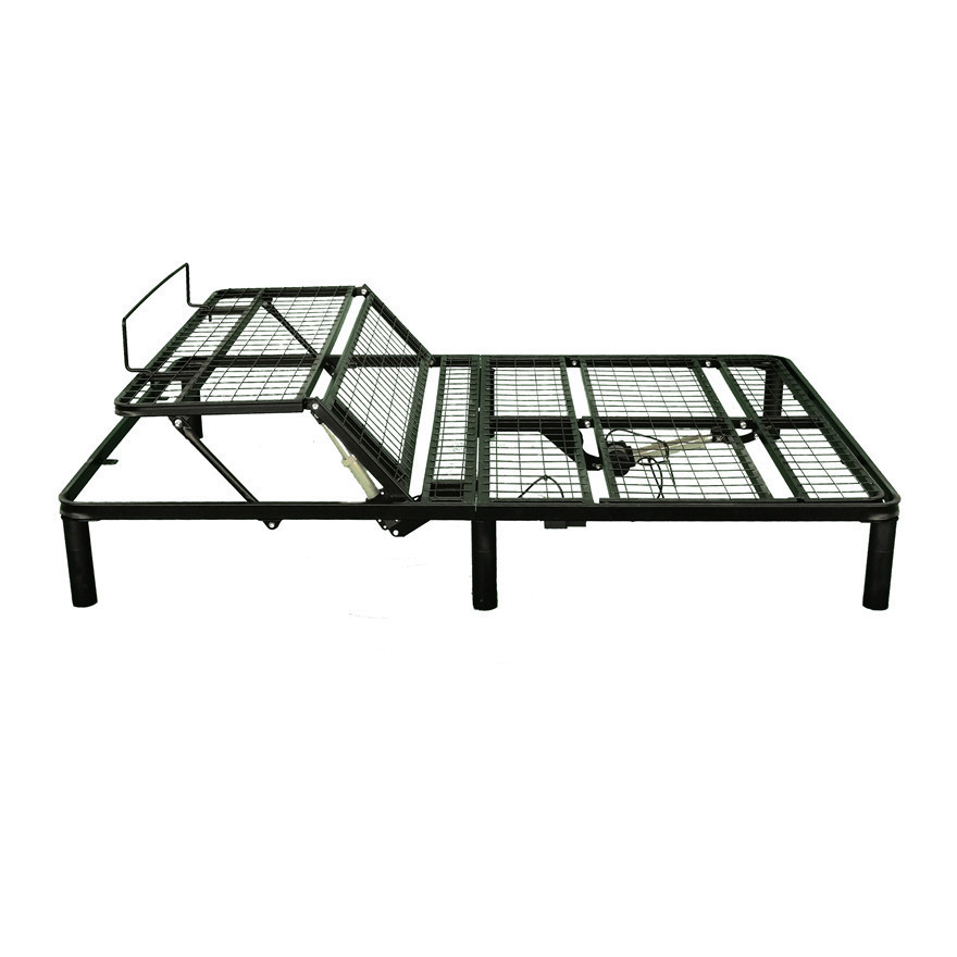 Home modern furniture steel adjustable folding bed base head and neck lift function