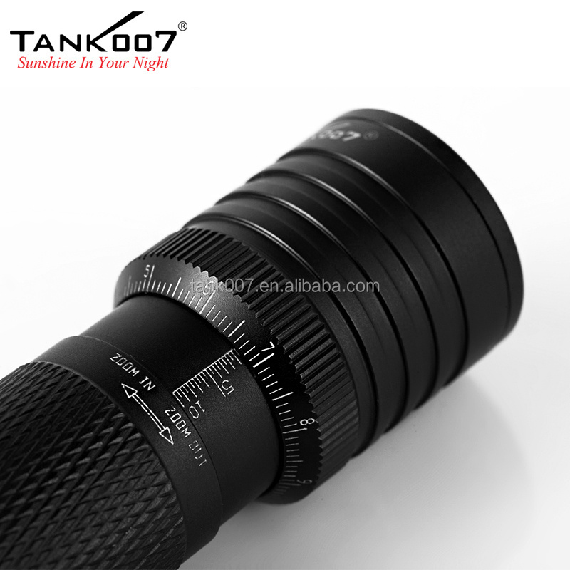 Tank007 TK737 Zoom focusing adjustable 500 lumen tactical flashlight for hunting emergency cycling