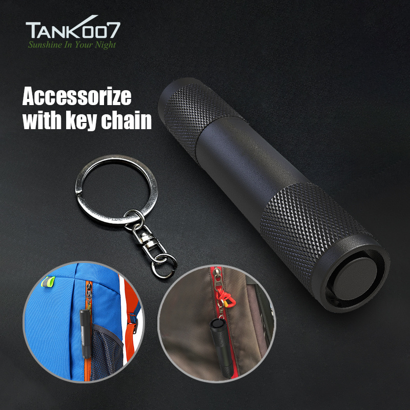 Tank007 flashlight Factory wholesale Lanterna aluminum Waterproof torch Mini Led Flashlight Pocket High Lumens EDC flashlight