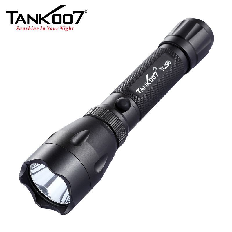 Tank007 TC29B powerful 800 Lumens 3.7v rechargeable long focus torch flashlight