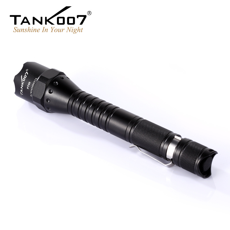 Tank007 PT40 Professional Tactical LED Flashlight Torch for Security Equipment IP68 Aluminum Alloy Led 50000 Lumen