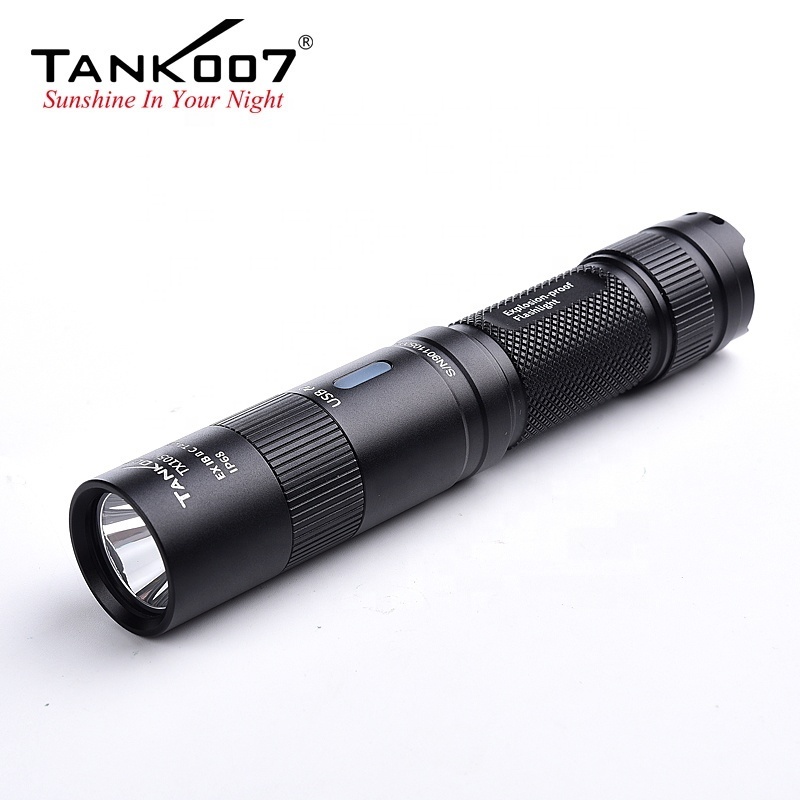 Tank007 TX105 New arrival Micro size Explosion-proof Helmet USB rechargeable fire proof torch headlight durable working light