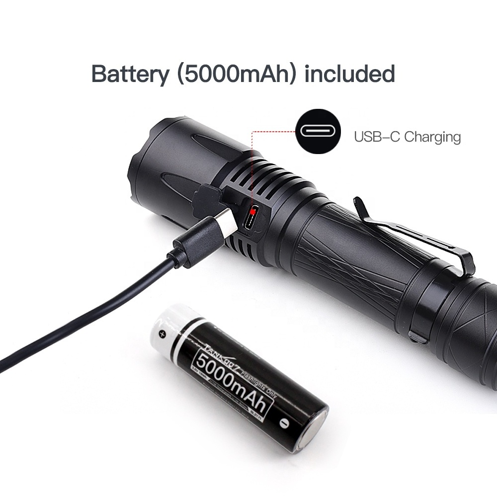 Tank007 tactical linternas torch light long distance led flashlight kit for indoor and outdoor