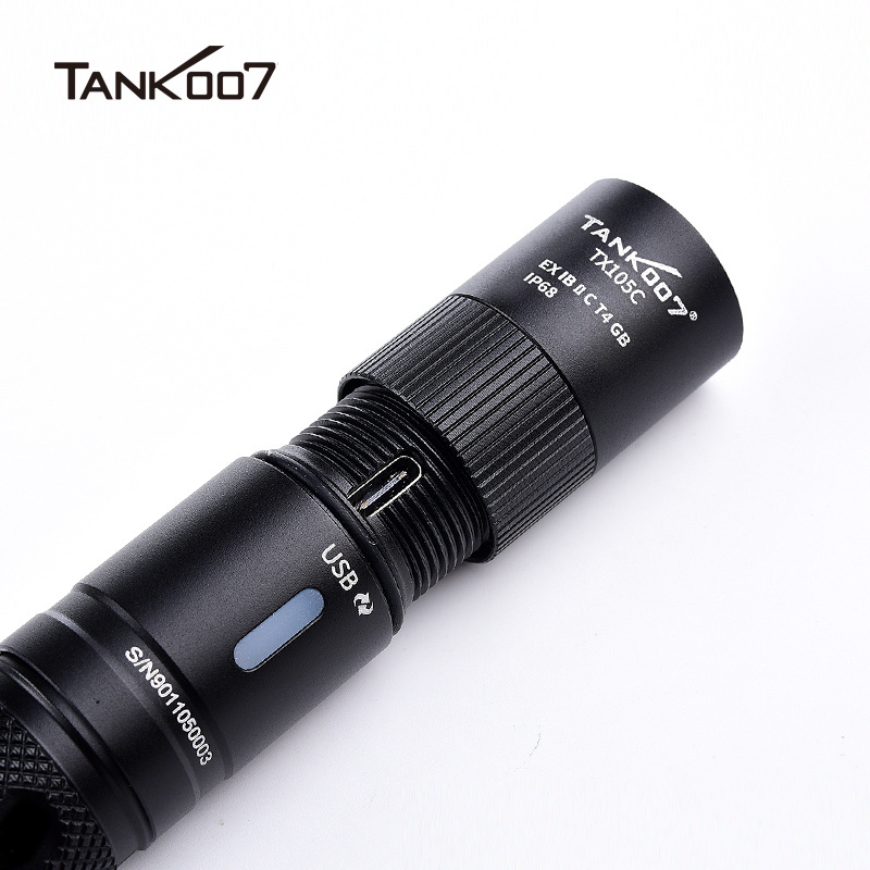 Tank007 Explosion Proof LED Hand Torch Portable 18650 Rechargeable Explosion Proof Light Firefighting Flashlight IP67 Emergency