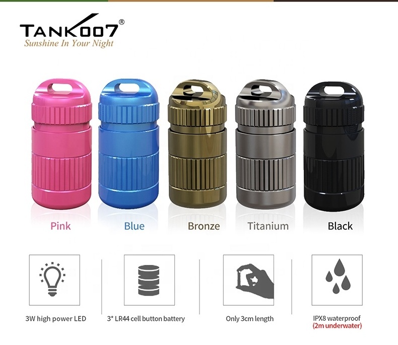 Tank007 high power EDC flashlight pocket zaklamp waterproof mini keychain flashlight keychain portable mini led torch linterna