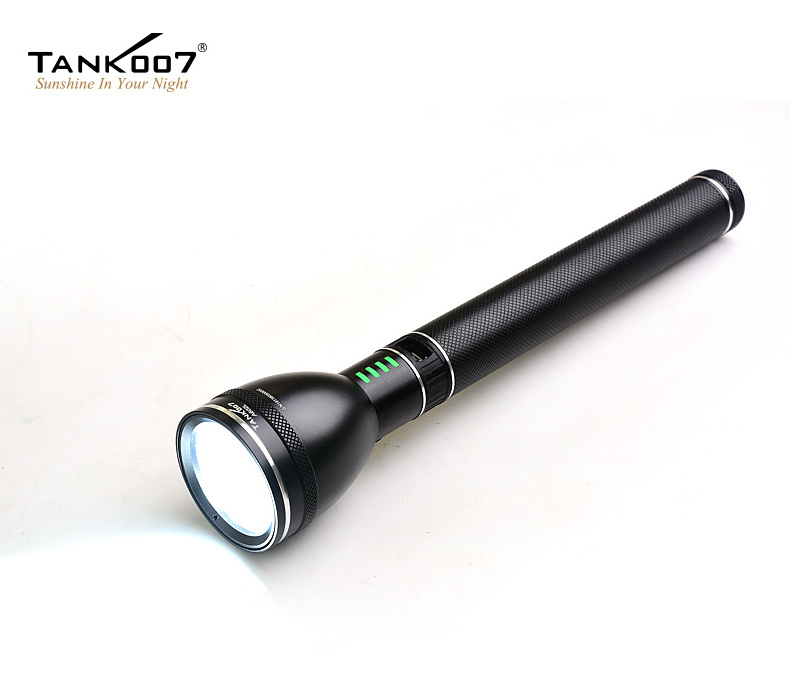 Tank007 custom logo usb charged led torch long-range glare flashlight powerful brightness flashlight