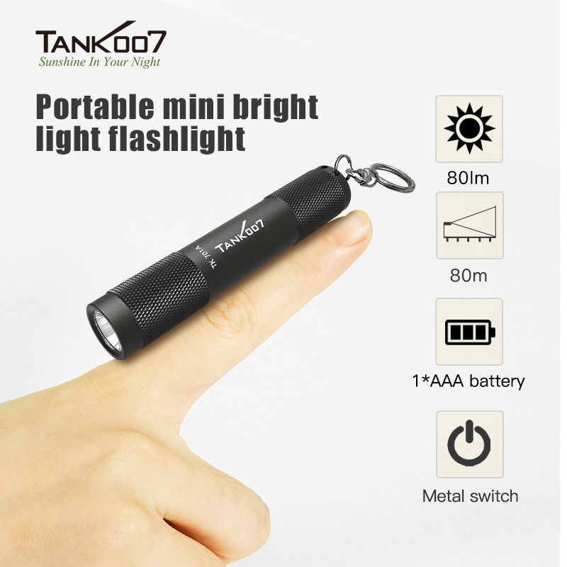 Factory wholesale aluminium alloy Waterproof Mini Led Flashlight Pocket usb mini flashlight