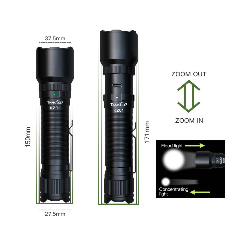 Multifunction Laser Flashlight Four Functions Three Hours Battery Life Led Torch Light Black Outdoor Emergency Led Flashlight