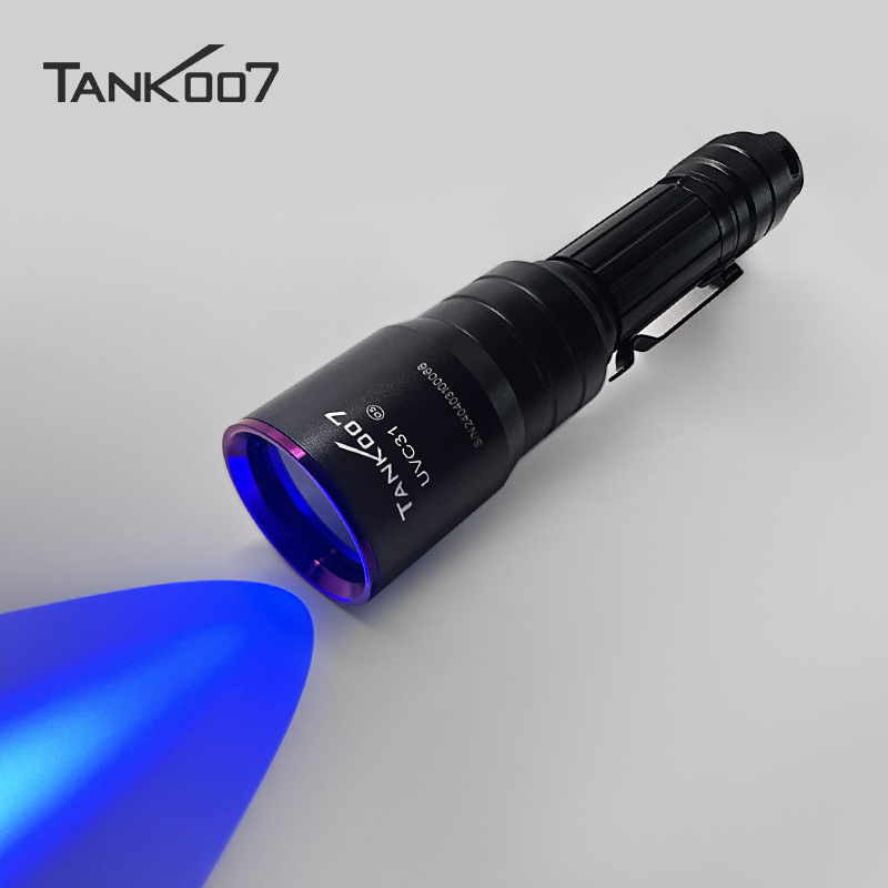 TANK007 Long distance NDT inspection torch refrigerant leak detection blacklight flashlight 365nm Lanterna Led uv flashlight