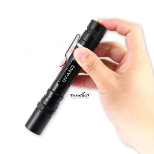 Tank007 Portable Aluminum torch black filter powerful ultraviolet flashlight 365nm uv penlight blacklight led uv flashlight