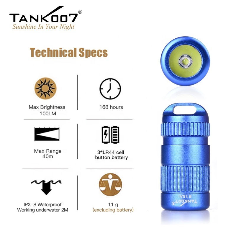 Tank007 high power torcia aluminum linterna pocket edc flash light mini keyring torch keychain flashlight for kids led torch