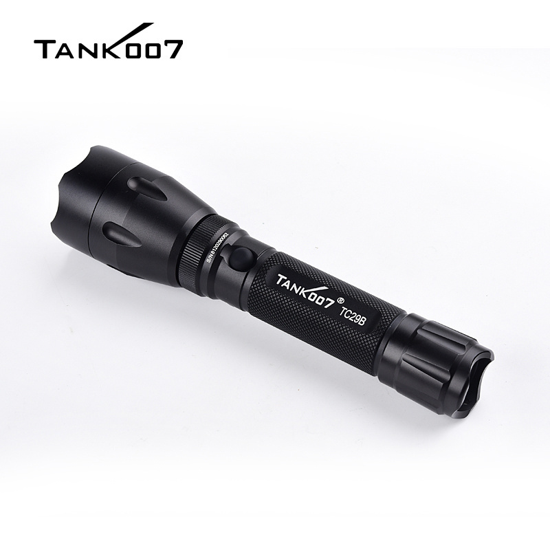 Tank007 TC29B powerful 800 Lumens 3.7v rechargeable long focus torch flashlight