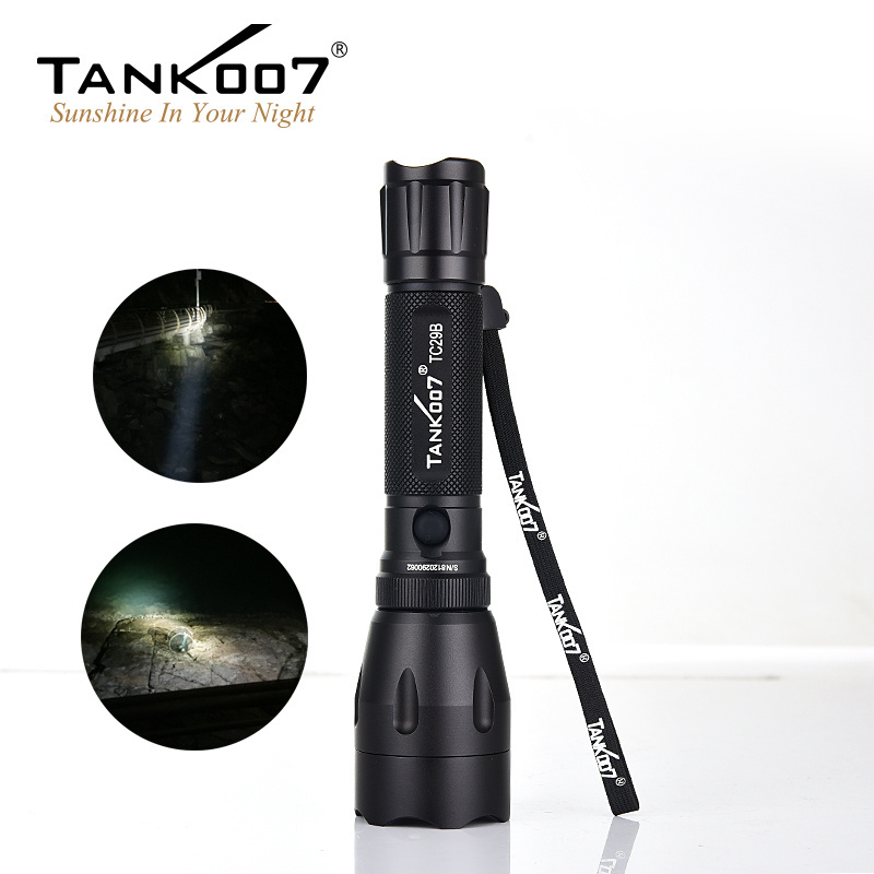 500 meters long range 5 modes 18650 battery camping outdoor security rechargeable flashlight