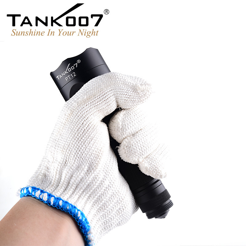 Tank007 PT12 Customized best waterproof tactical 800 lumen led torch 18650 tactical flashlight with sharp safety hammer