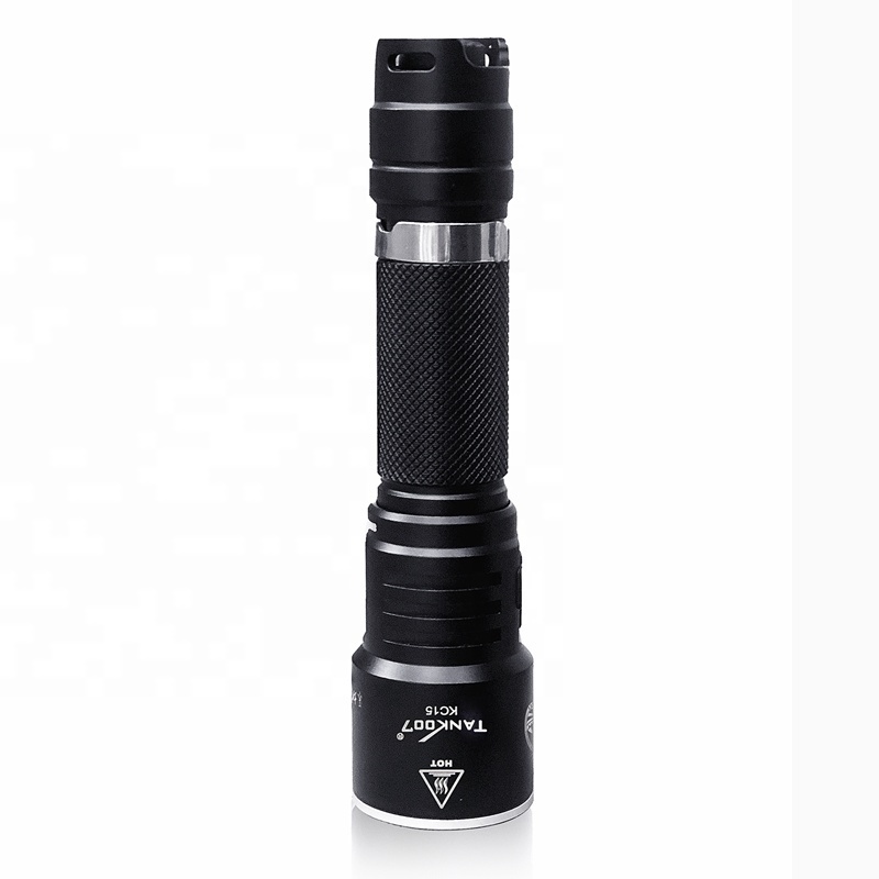 Tank007 rechargeable tactical outdoor micro usb high quality led torch light flashlight