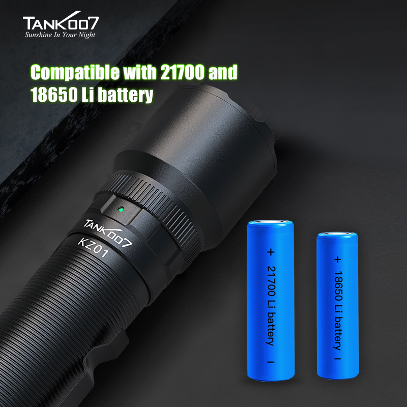 Portable Input Output 4modes Lighting Laser LED Tactical Torch Flashlight Zoomable Rechargeable Handheld Long Range 800M White