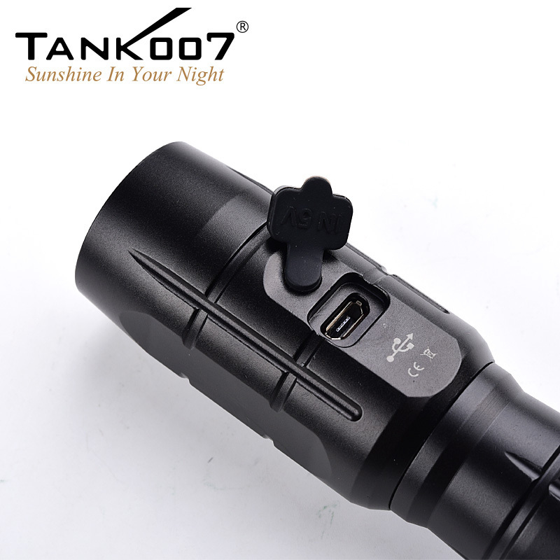 TANK007 UC17 USB rechargeable powerful tactical security guard torch light