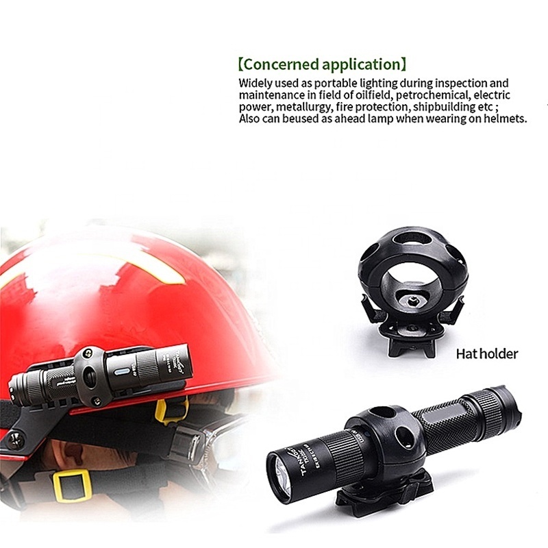 Tank007 helmet mounted flashlight portable fire firefighting head torch explosion proof rechargeable torchlight