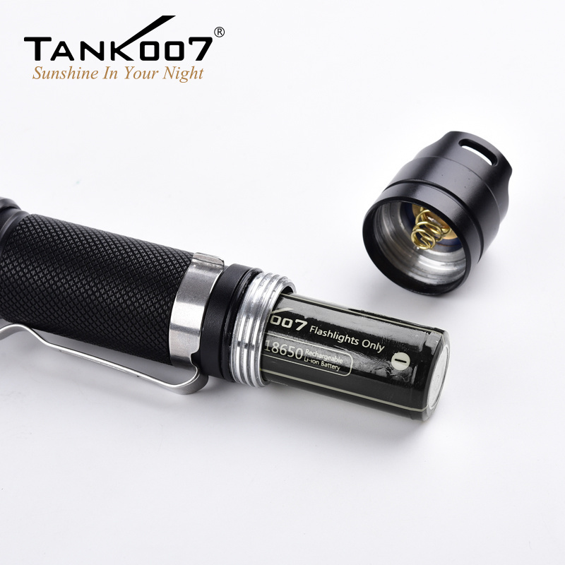 Tank007 USB waterproof torch light 18650 emergency super bright torchlight tactical flashlight rechargeable LED torch