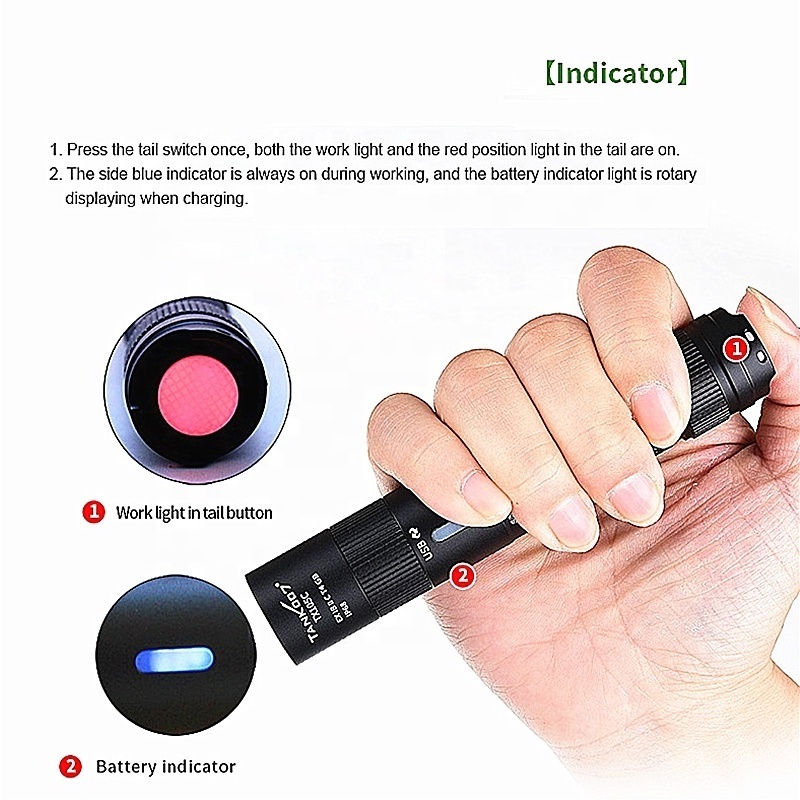 Tank007 USB Type C Rechargeable Headlight Firefighting Explosion-proof Explosion Proof Led Torch Light Fire Proof Flashlight 90