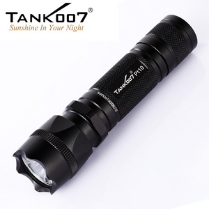 Tank007 PT10 High power super brightself security led waterproof flashlight for hunting