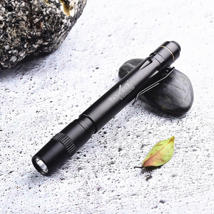 Factory direct High power Aluminium Alloy mini flat Pen light tactical flashlight led mini pen torch penlight