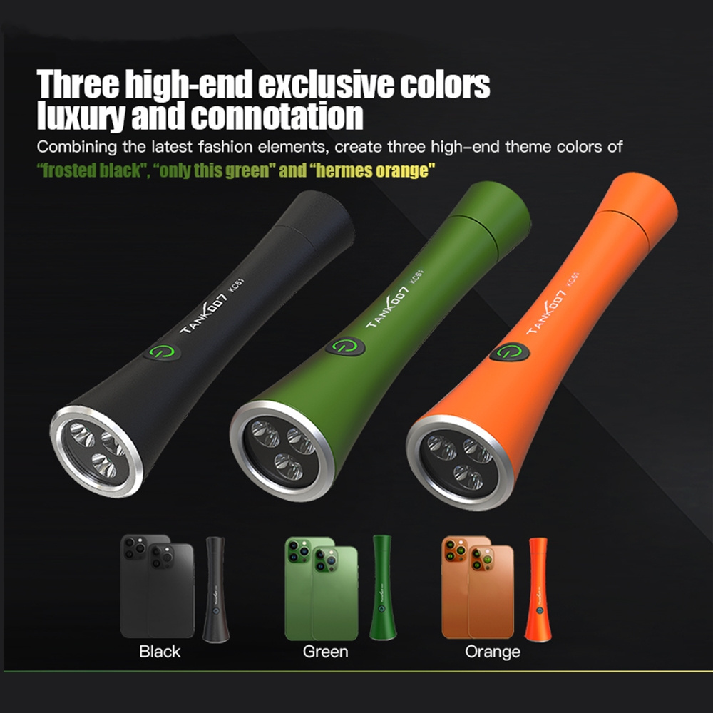 Tank007 3 in 1 high power flash light outdoor camping light aluminum hunting strong light torch xml t6 flashlight