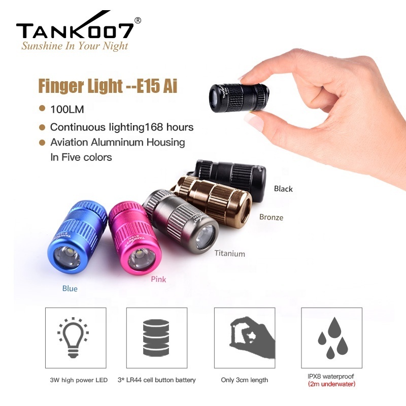 TANK007 LED lanterna torch aluminum high power EDC flashlight waterproof flash light pocket mini keychain flashlight