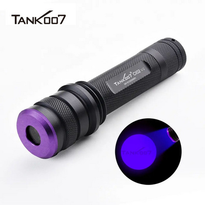 Tank007 Criminal Investigation torch BlackLight Flashlight Powerful 395nm UV LED ultraviolet flashlight for fingerprint inspect