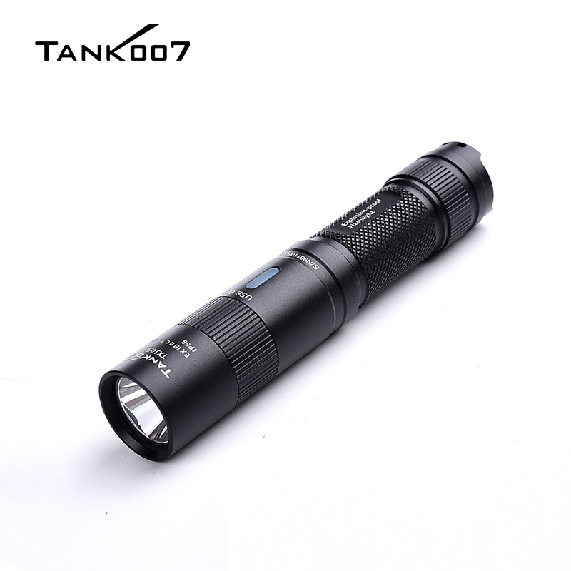 Tank007 TX105 high quality helmet light  Explosion-proof flashlight USB rechargeable led torch