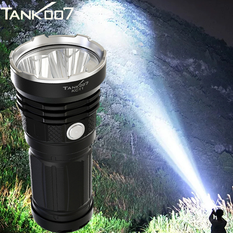 Tank007 High lumen powerful Zoomable self defensive flashlight rechargeable torch led long range flashlight for outdoor working