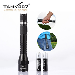 Tank007 PT40 Professional Tactical LED Flashlight Torch for Security Equipment IP68 Aluminum Alloy Led 50000 Lumen