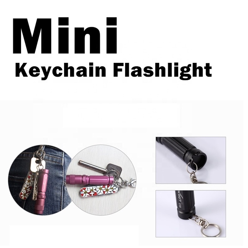 Tank007 EDC waterproof small flash light aluminum torchlight keychain torch super bright pocket keyring mini led flashlight