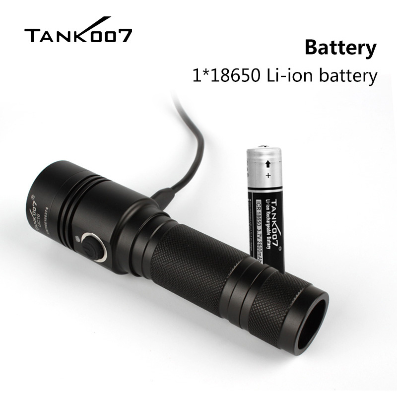 Hot sale underwater aluminium portable led torch rechargeable usb flashlight with usb charger