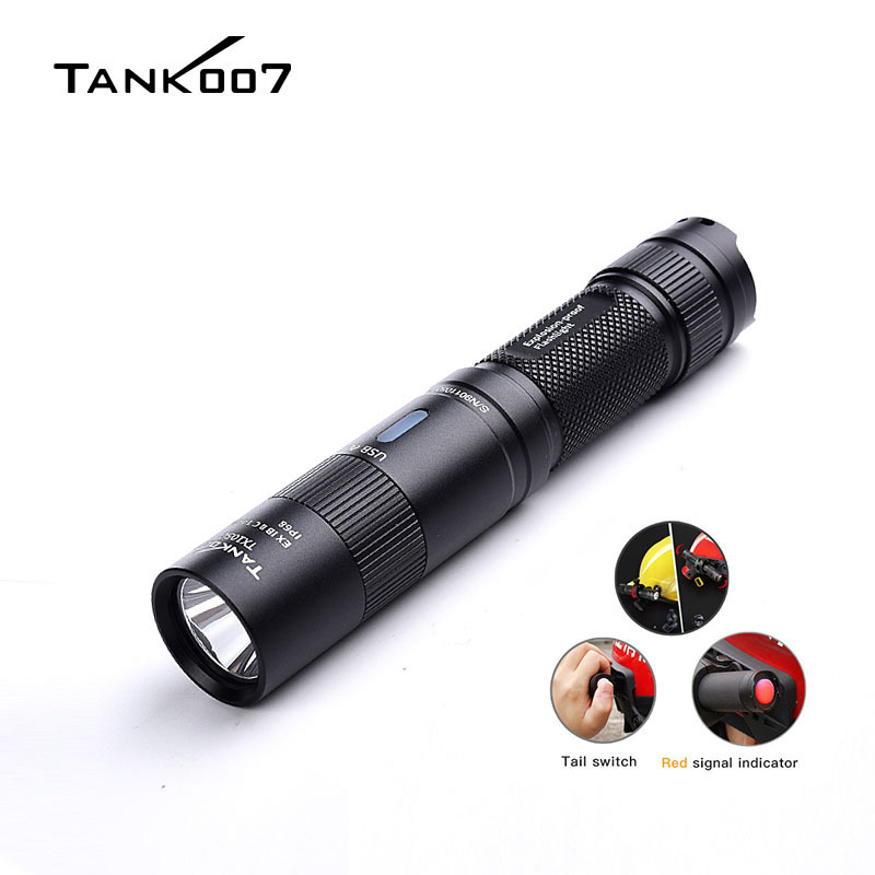 Tank007 helmet mounted flashlight portable fire firefighting head torch explosion proof rechargeable torchlight