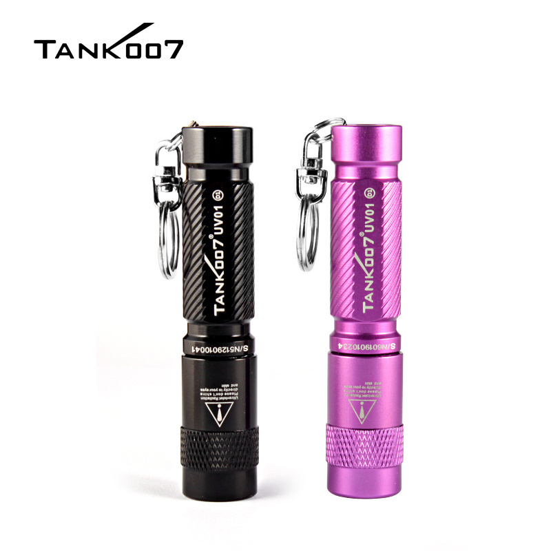 Tank007 High Lumens 365nm blacklight EDC Aluminum pocket flashlight fluorescent detection uv curing Lanterna UV flashlight