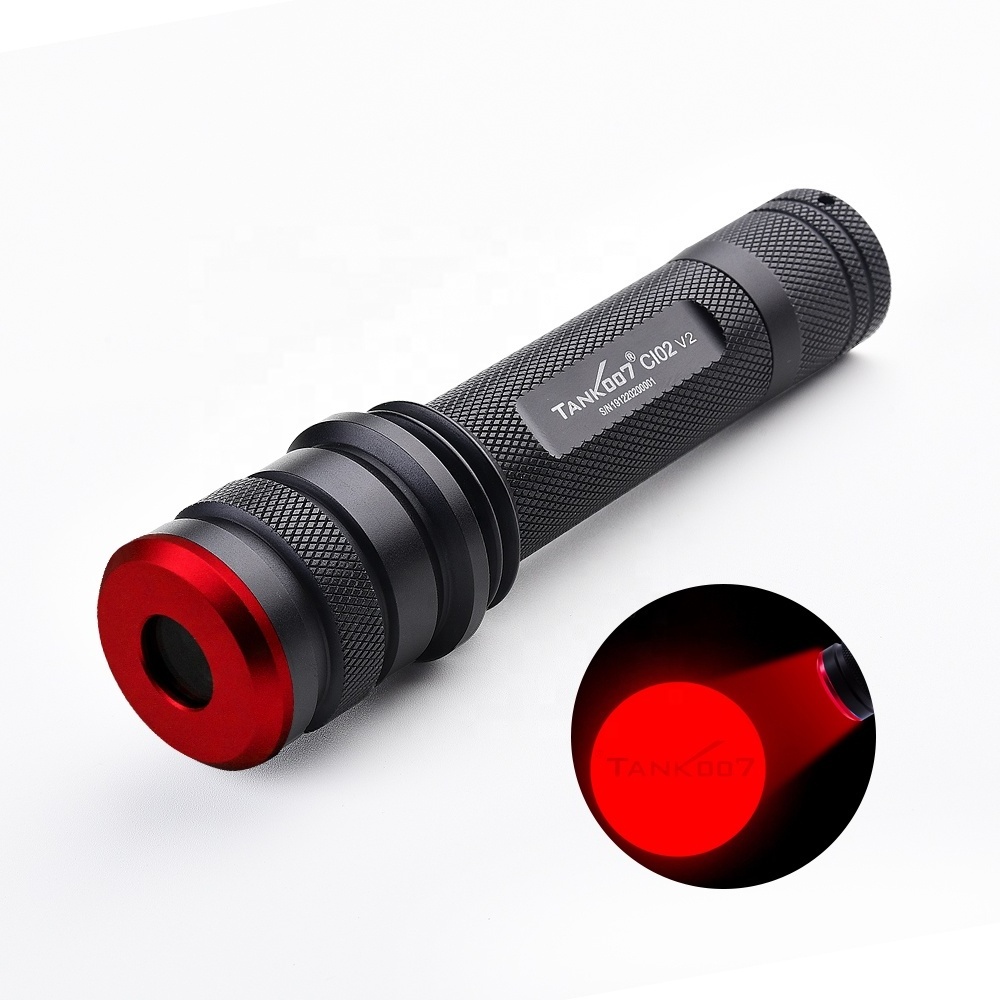 Tank007 forensic 365nm uv uniform light CSI led infra torch hunting flash light red light flashlight