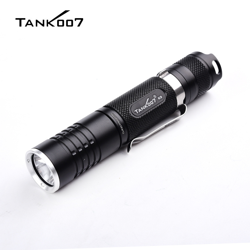 Tank007 Pocket size mini Flashlight Aluminum alloy shell Small and Straight Shape Waterproof edc flashlight for Outdoor working