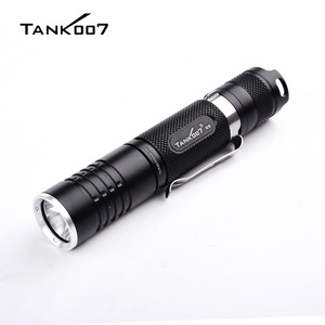 Tank007 Pocket size mini Flashlight Aluminum alloy shell Small and Straight Shape Waterproof edc flashlight for Outdoor working