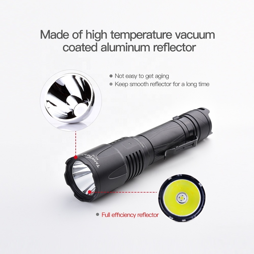 Tank007 high power USB rechargeable torch light 18650 long range hunting LED tactical flashlight