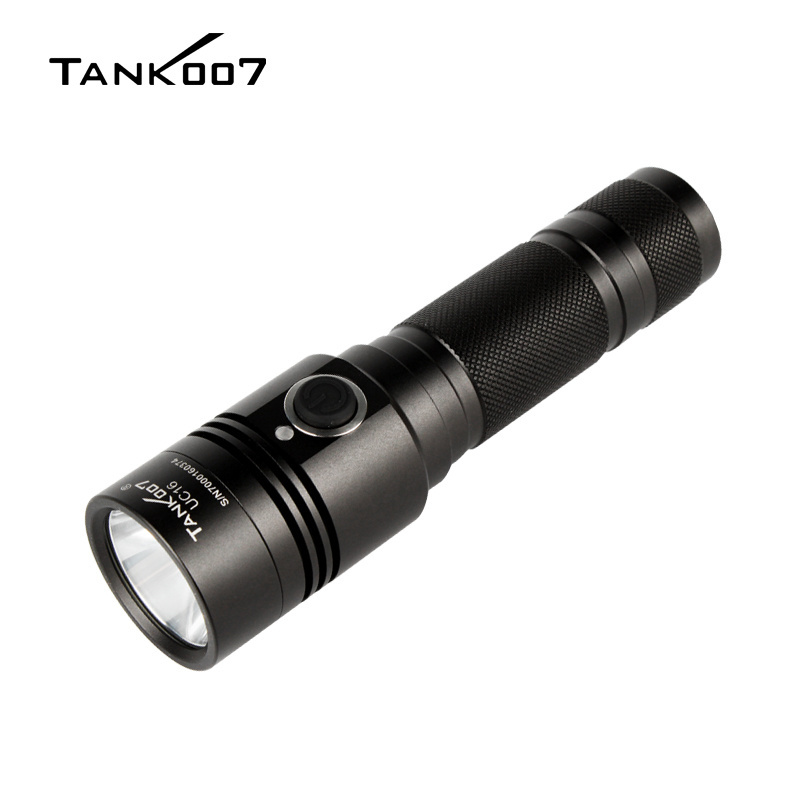 Aluminum Emergency 10w  Led Manual usb High Power Style Rechargeable Tank007 Tactical Super Bright Torch Flashlight