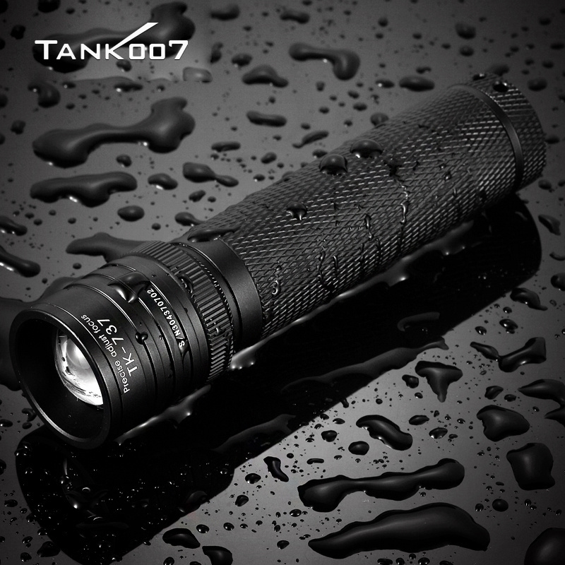 Tank007 TK737 Zoom focusing adjustable 500 lumen tactical flashlight for hunting emergency cycling