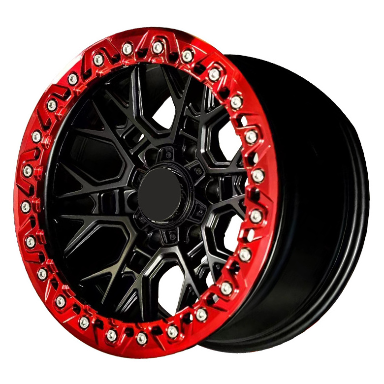 New Arrival Deep Dish Negative Offset -30 17 18 20 22 24 Inch Alloy Wheels 4x4 Off Road Forged Wheels Real Beadlock Car Rims