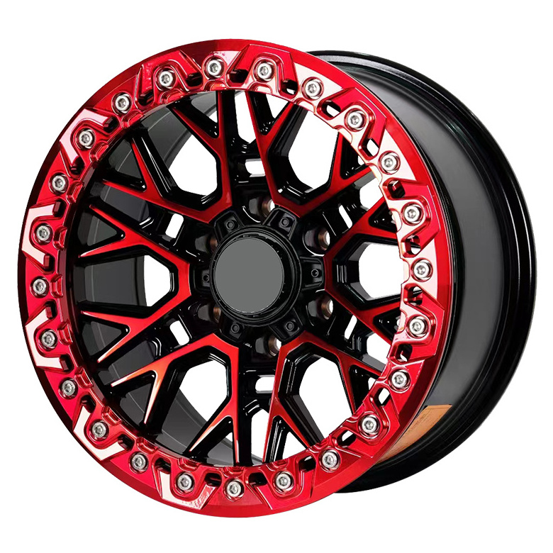 New Arrival Deep Dish Negative Offset -30 17 18 20 22 24 Inch Alloy Wheels 4x4 Off Road Forged Wheels Real Beadlock Car Rims