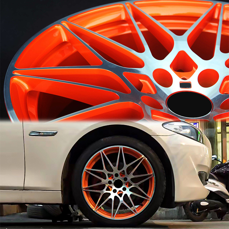 Colorful And Customizable Bird's Nest Design Orange Machine Face 18 19 20 Inch Car Rims 5x112 5x120 Alloy Forged Wheel For Bmw